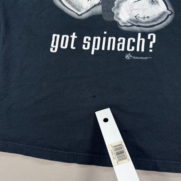 Vintage Popeye Got Spinach Shirt Cartoon Cut-Off Men's‎ Medium Black - Picture 10 of 10